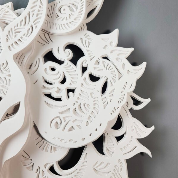 The Ethereal Guardian: A Magical Wildebeest Mandala