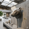 Bear 3D Sculpture in Dark Steel: The Silent Citadel