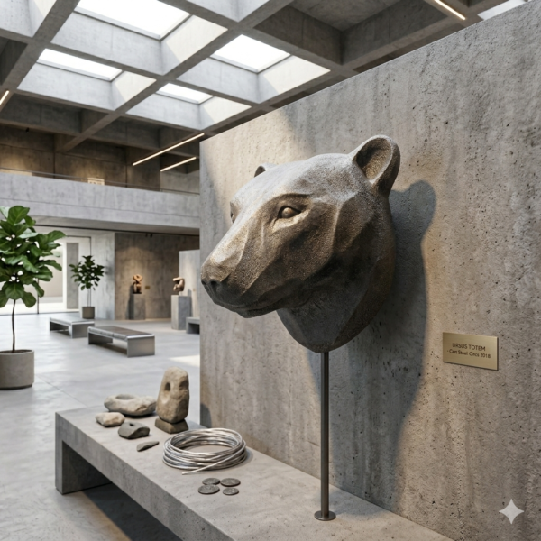 Bear 3D Sculpture in Dark Steel: The Silent Citadel