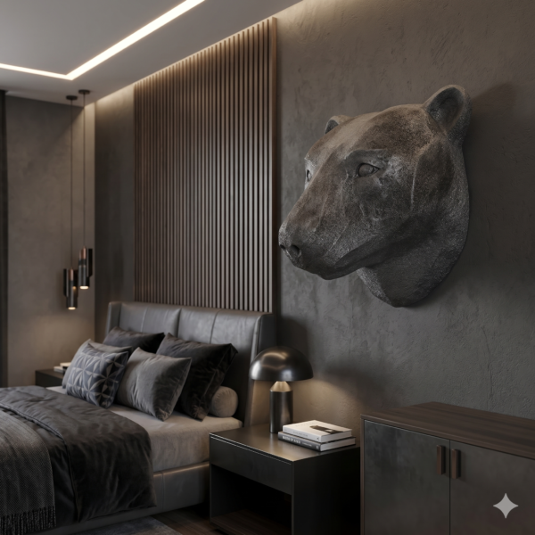 Bear 3D Sculpture in Dark Steel: The Silent Citadel