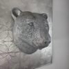 Bear 3D Sculpture in Dark Steel: The Silent Citadel