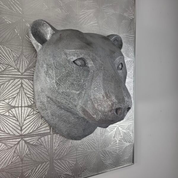 Bear 3D Sculpture in Dark Steel: The Silent Citadel