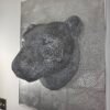 Bear 3D Sculpture in Dark Steel: The Silent Citadel