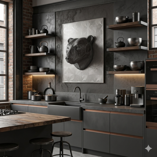 Bear 3D Sculpture in Dark Steel: The Silent Citadel