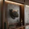 Bear 3D Sculpture in Dark Steel: The Silent Citadel