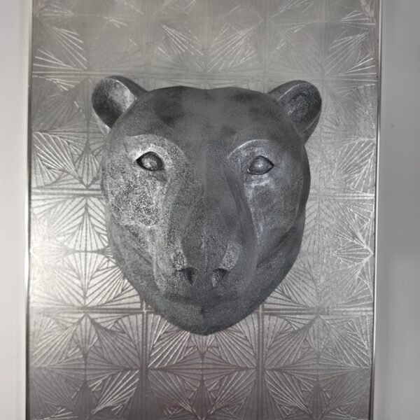 Bear 3D Sculpture in Dark Steel: The Silent Citadel