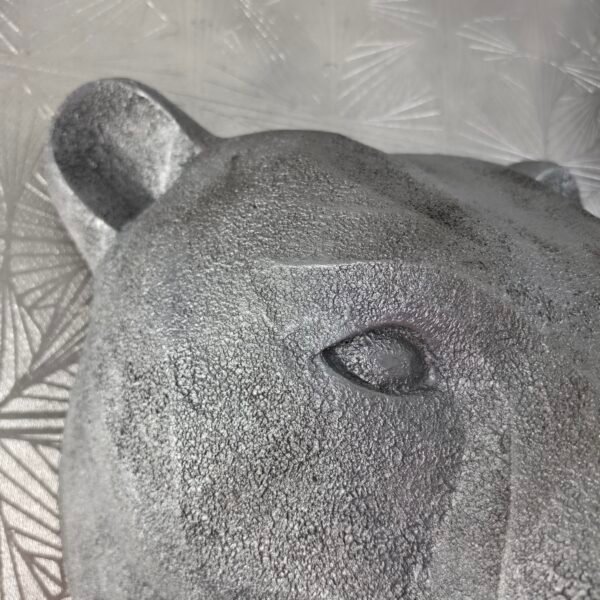 Bear 3D Sculpture in Dark Steel: The Silent Citadel