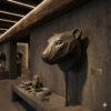 Bear 3D Sculpture in Dark Steel: The Silent Citadel