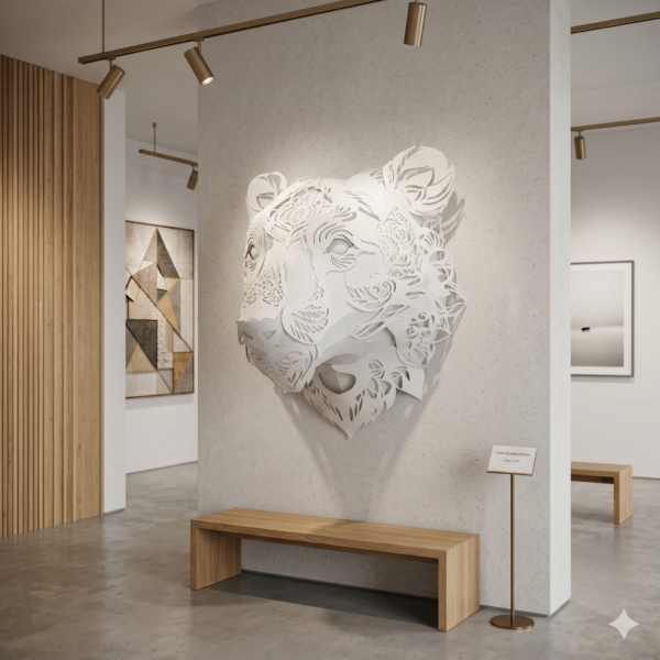 Bear Head Bas-Relief Mandala: The White Citadel