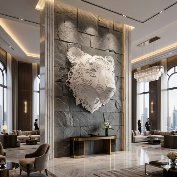 Bear Head Bas-Relief Mandala: The White Citadel