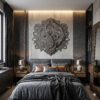 Bear Head Mandala in Dark Steel: The Iron Fortress