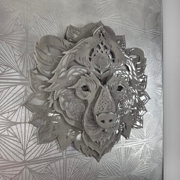 Bear Head Mandala in Dark Steel: The Iron Fortress