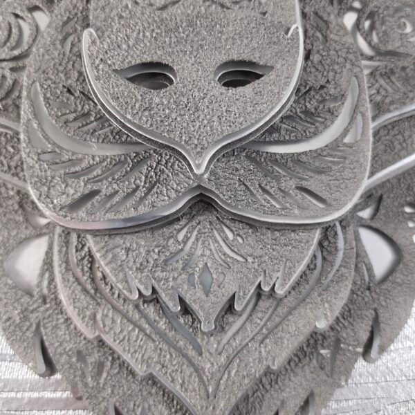 Bear Head Mandala in Dark Steel: The Iron Fortress