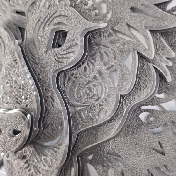 Bear Head Mandala in Dark Steel: The Iron Fortress