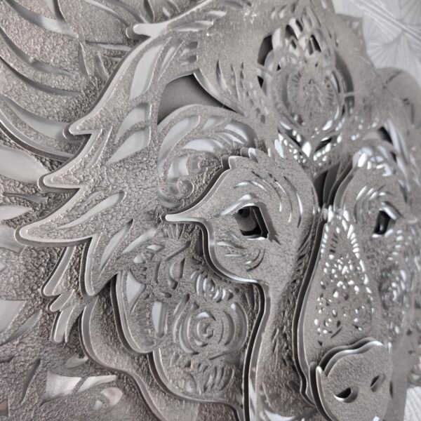 Bear Head Mandala in Dark Steel: The Iron Fortress