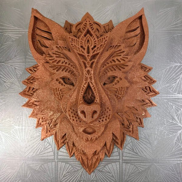 Wolf Head Mandala in Bronze: The Untamed Spirit