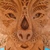 Wolf Head Mandala in Bronze: The Untamed Spirit