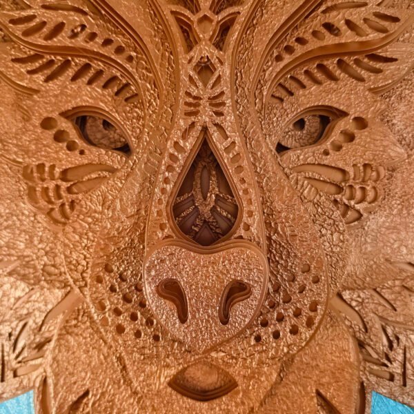 Wolf Head Mandala in Bronze: The Untamed Spirit