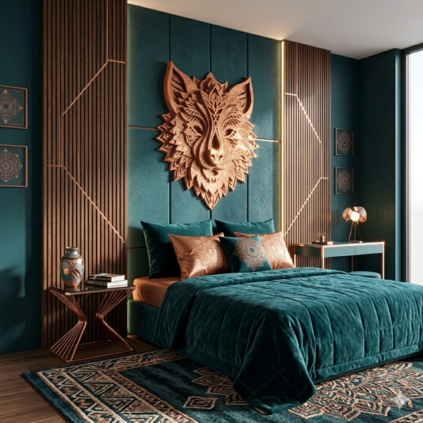 Wolf Head Mandala in Bronze: The Untamed Spirit