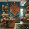 Wolf Head Mandala in Bronze: The Untamed Spirit