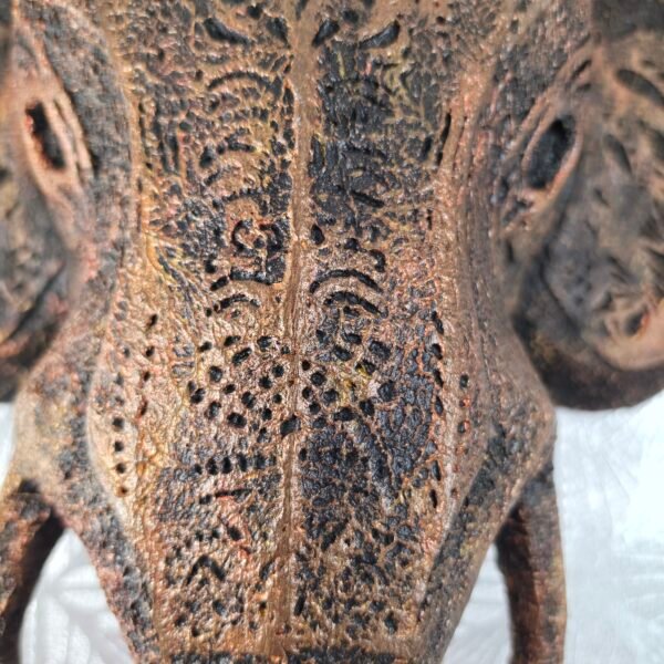 Elephant 3D Sculpture in Antique Bronze & Gold: The Sovereign Sentinel
