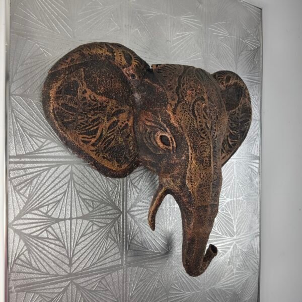 Elephant 3D Sculpture in Antique Bronze & Gold: The Sovereign Sentinel
