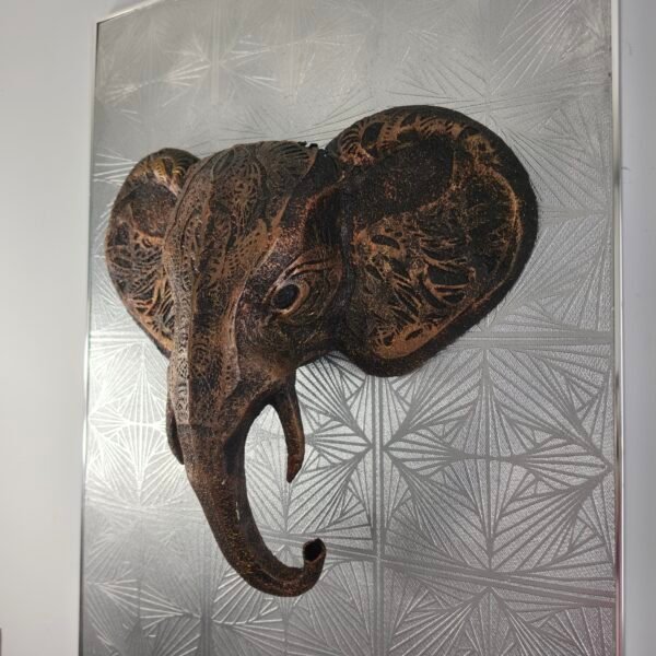 Elephant 3D Sculpture in Antique Bronze & Gold: The Sovereign Sentinel