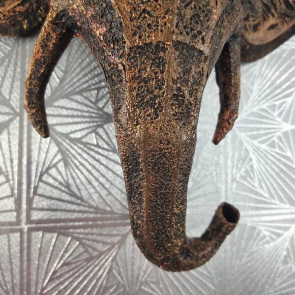 Elephant 3D Sculpture in Antique Bronze & Gold: The Sovereign Sentinel