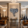 Elephant Head Mandala Sculpture: The Gentle Monolith