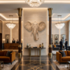 Elephant Head Mandala Sculpture: The Gentle Monolith