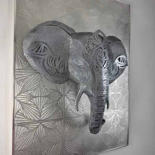 Elephant Head Mandala Sculpture: The Gentle Monolith