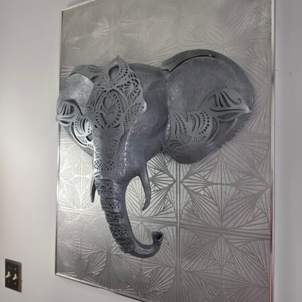 Elephant Head Mandala Sculpture: The Gentle Monolith