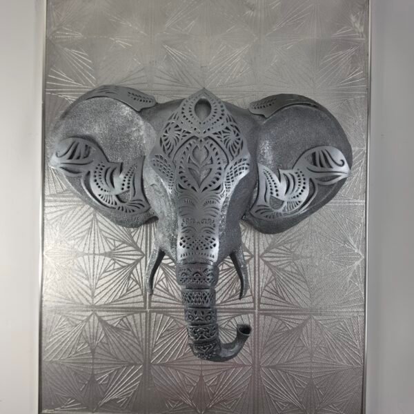 Elephant Head Mandala Sculpture: The Gentle Monolith