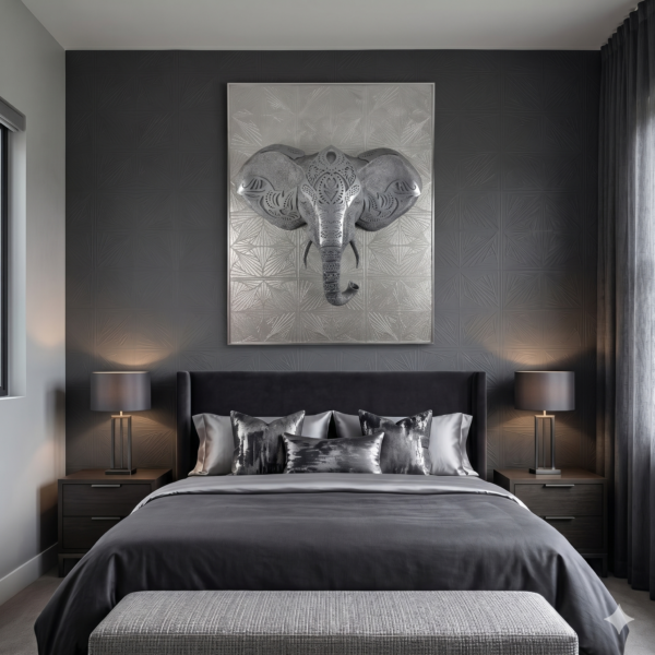 Elephant Head Mandala Sculpture: The Gentle Monolith