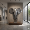 Elephant Head Mandala Sculpture: The Gentle Monolith