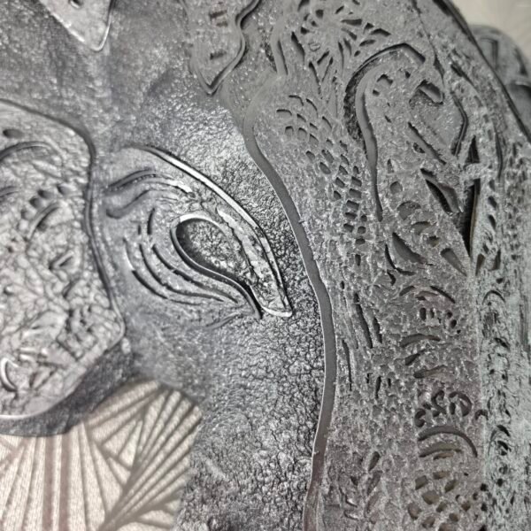 ELEPHANT 3D DARK STEEL TEXTURED (4) Elephant 3D Sculpture: The Sovereign Sentinel