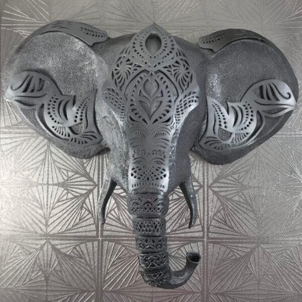 Elephant Head Mandala Sculpture: The Gentle Monolith
