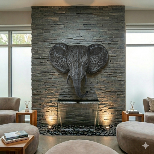 Elephant 3D Sculpture in Antique Bronze & Gold: The Sovereign Sentinel