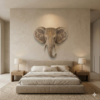 Elephant 3D Sculpture in Antique Bronze & Gold: The Sovereign Sentinel