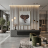 Elephant 3D Sculpture in Antique Bronze & Gold: The Sovereign Sentinel