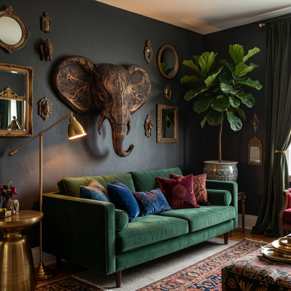 Elephant 3D Sculpture in Antique Bronze & Gold: The Sovereign Sentinel