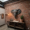 Elephant 3D Sculpture in Antique Bronze & Gold: The Sovereign Sentinel