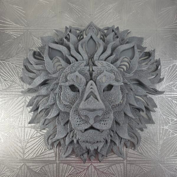 LION HEAD TEXTURED MANDALA Textured Lion Head Mandala: Spirit of the Wild