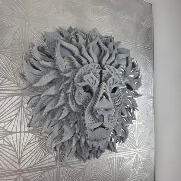 LION HEAD TEXTURED MANDALA (2) Textured Lion Head Mandala: Spirit of the Wild