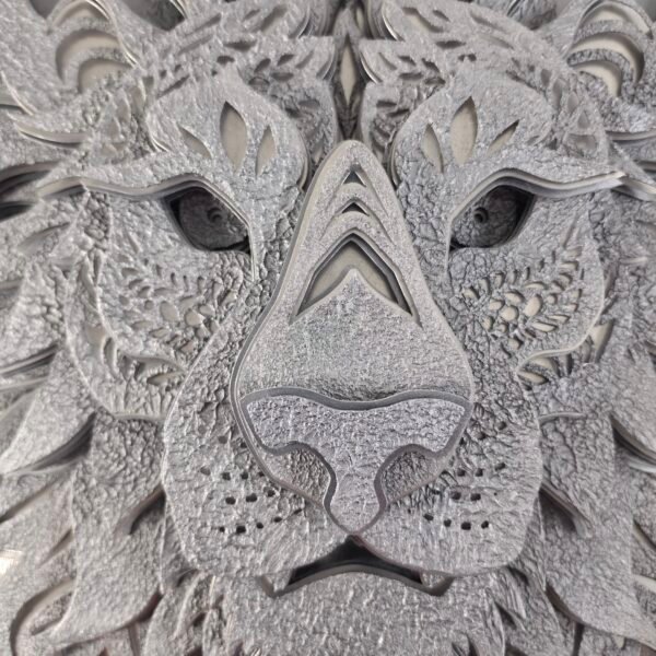 LION HEAD TEXTURED MANDALA (4) Textured Lion Head Mandala: Spirit of the Wild