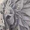 LION HEAD TEXTURED MANDALA (7) Textured Lion Head Mandala: Spirit of the Wild