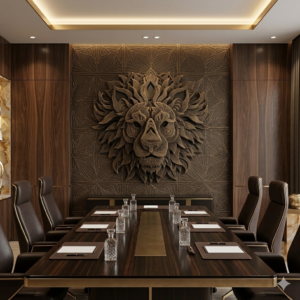 Textured Lion Head Mandala: Spirit of the Wild