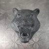 Tiger Head 3D Sculpture in Dark Steel: The Sovereign Shadow