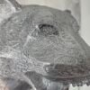 Tiger Head 3D Sculpture in Dark Steel: The Sovereign Shadow