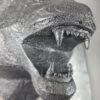 Tiger Head 3D Sculpture in Dark Steel: The Sovereign Shadow